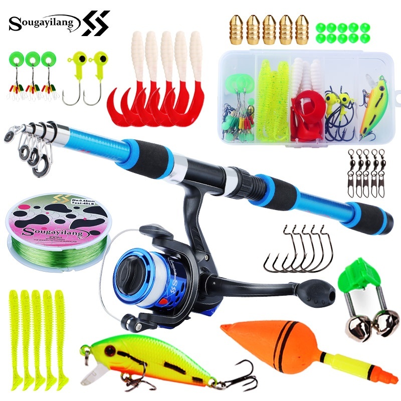 Saltwater Fishing Hook - Sougayilang conjunto de vara de pesca