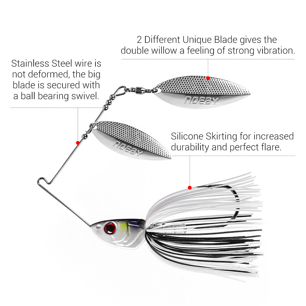 Noeby spinnerbait 10.5g 14g 21 - Saltwater Fishing Hook avaliação e preço