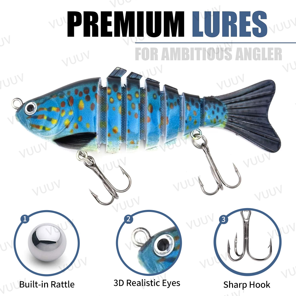 10 Iscas Articuladas Multi-Seg - Trout Fishing Lure avaliação e preço