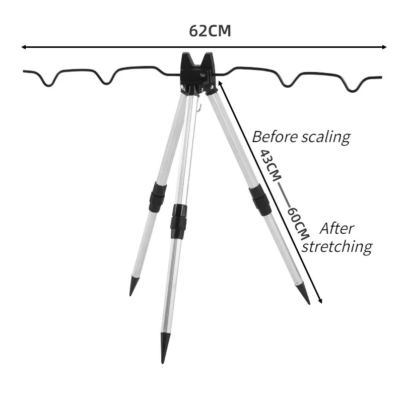 1 CONJUNTO Suporte Telescópico - Fishing Equipment Rod avaliação e preço