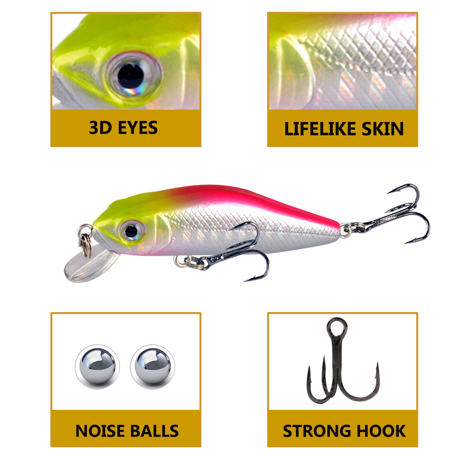 1 pçs 6cm 4.5g isca de pesca q - Quality Fishing Equipment avaliação e preço