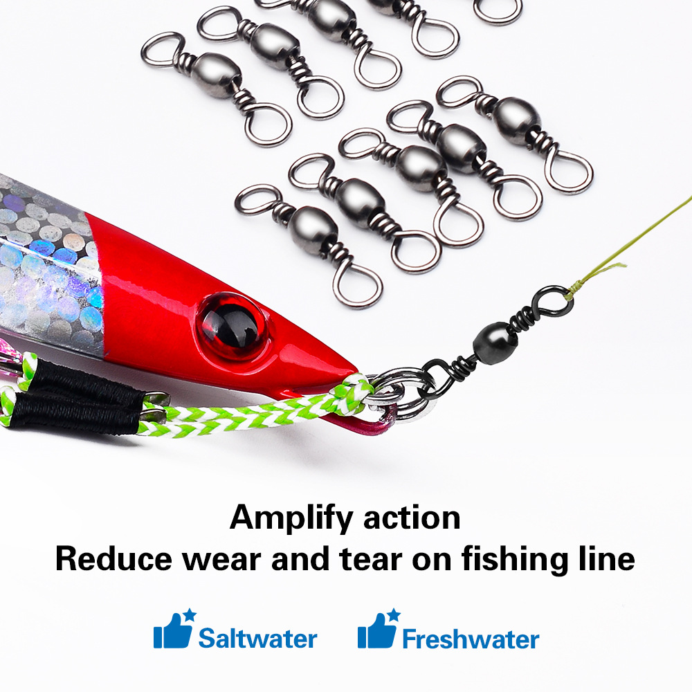 100 pçs conector giratório de  - Saltwater Fishing Hook avaliação e preço