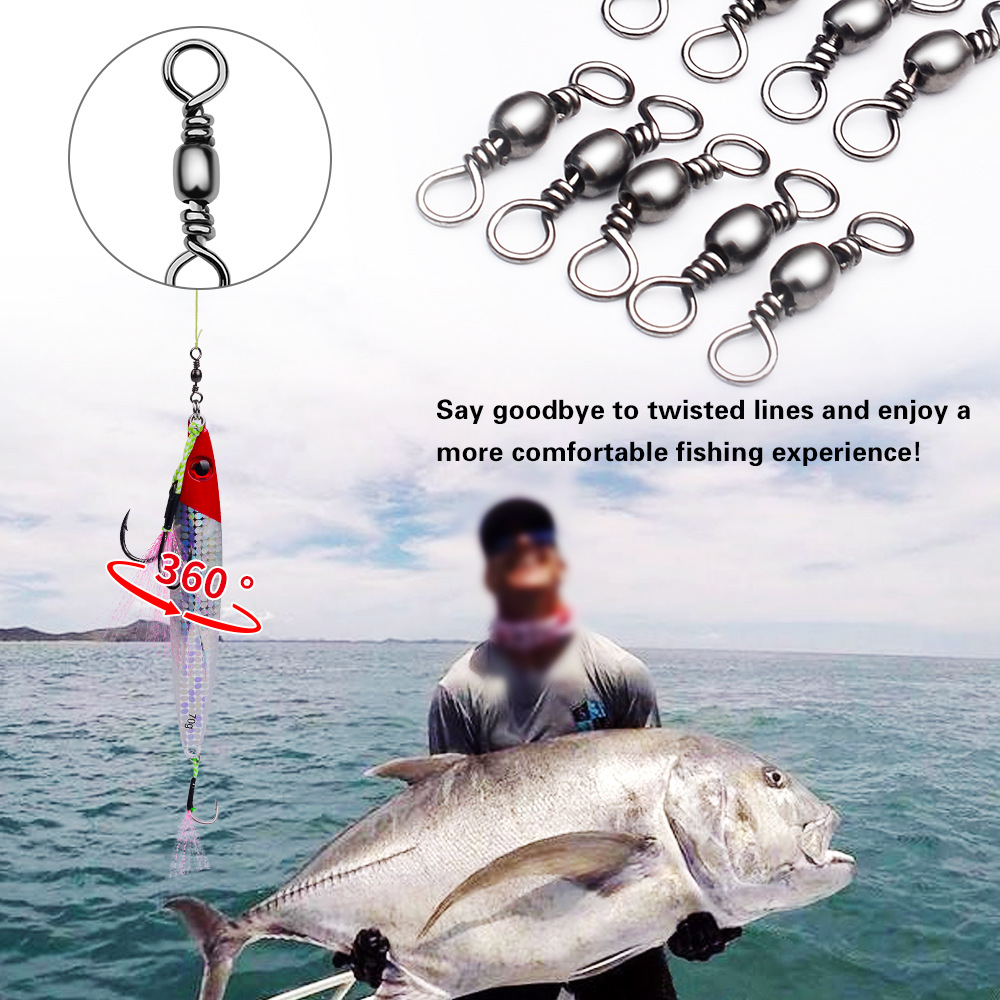 100 pçs conector giratório de  - Saltwater Fishing Hook avaliação e preço
