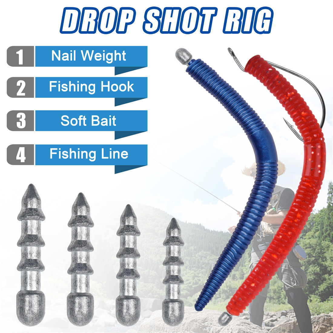 20 pçs pesos de unhas chumbada - Trout Fishing Lure avaliação e preço