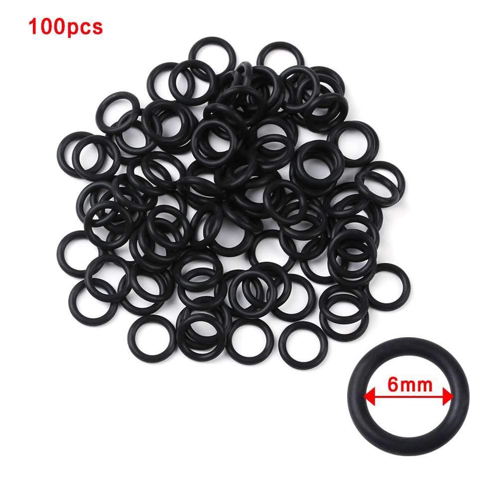 100 PCs Preto Borracha O-Anéis - Fishing Equipment For Beginners avaliação e preço