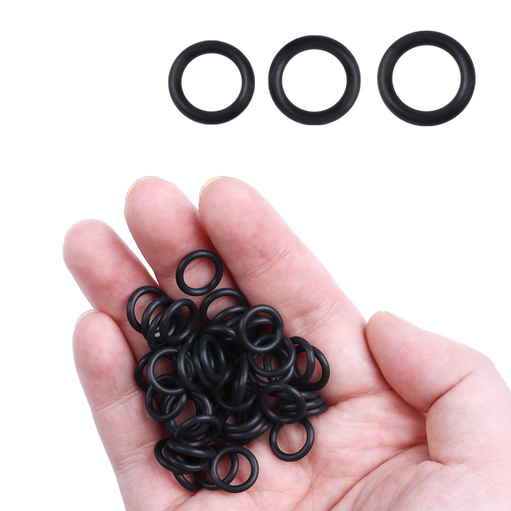 100 PCs Preto Borracha O-Anéis - Fishing Equipment For Beginners avaliação e preço