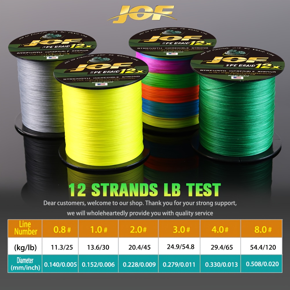Jof linha de pesca de 12 fios, - Fishing Equipment In Japanese avaliação e preço